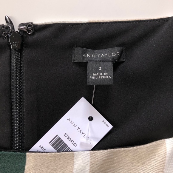 Ann Taylor Linen Stripe Square Front Dress - Picture 9 of 10